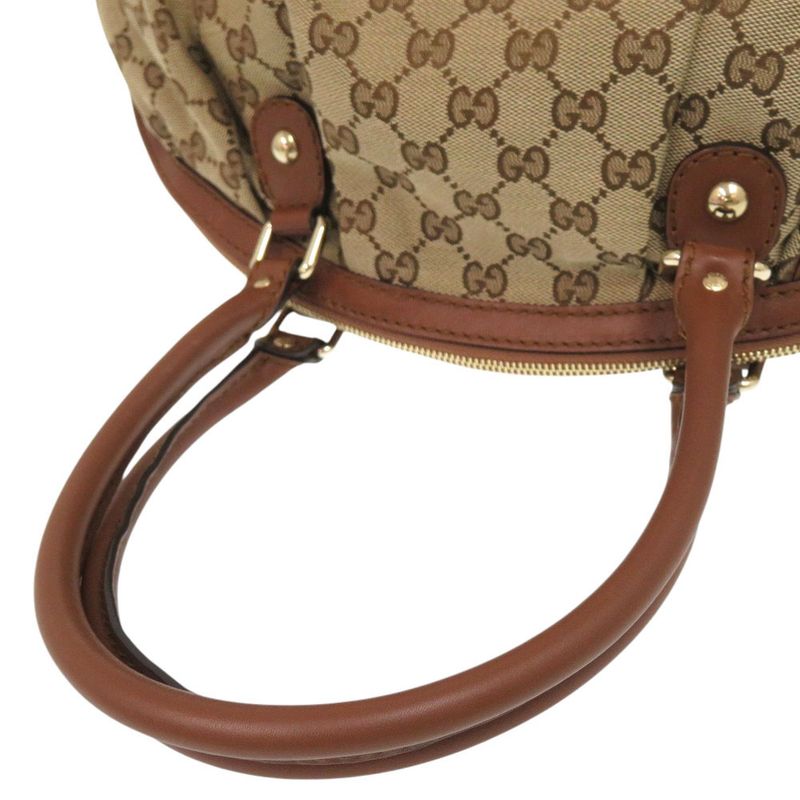 Gucci Sookie 223974 GG Canvas Leather Beige Brown 2WAY Shoulder Handbag 1260
