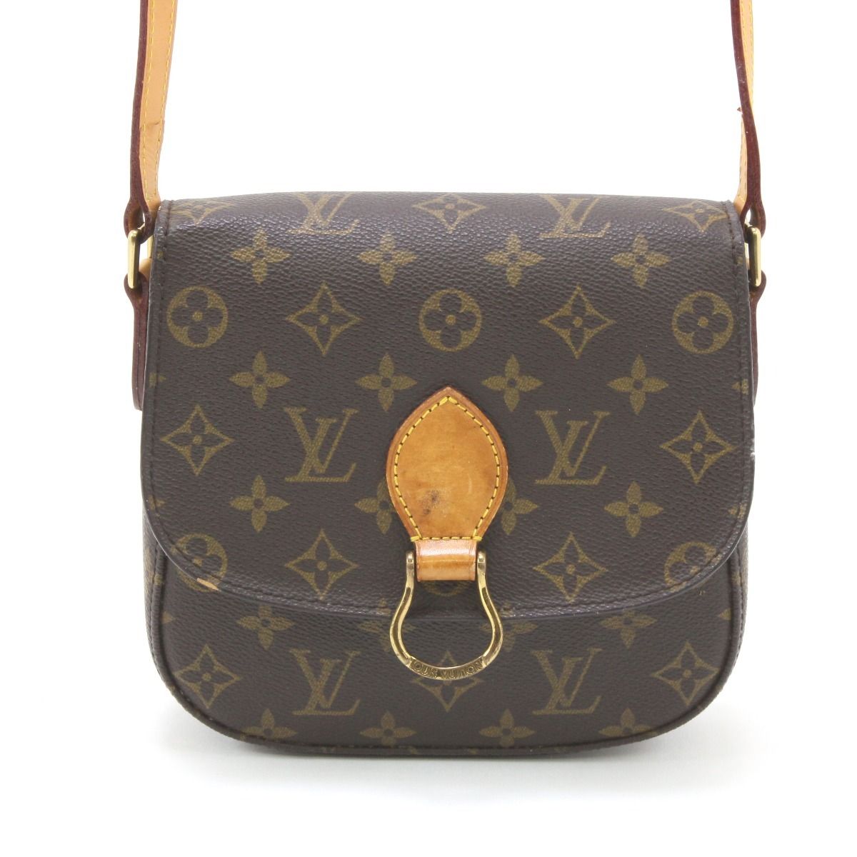 Louis Vuitton Shoulder Bag Monogram Saint-Cloud Cracks in the Folds Inside
