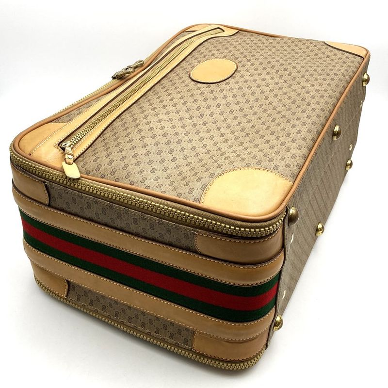 Gucci Old Gucci 011 067 0504 Micro GG Sherry Line Travel Bag Trunk Case