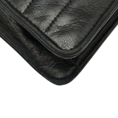 Chanel Coco Mark Crossbody Shoulder Bag Black Lambskin Women Chanel