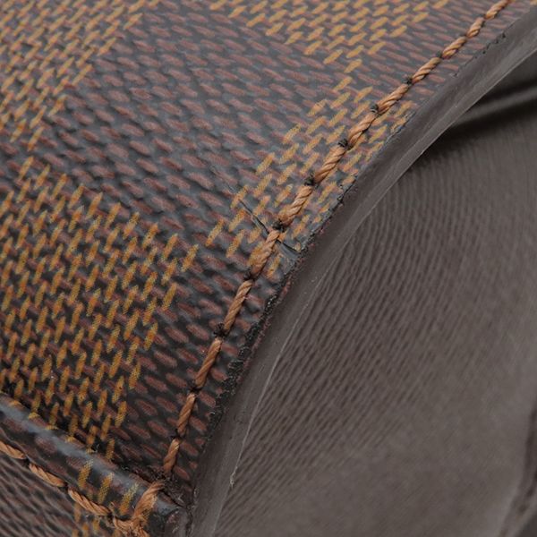 Louis Vuitton Handbag Triana Damier Canvas Damier Ebene Gold Hardware Brown