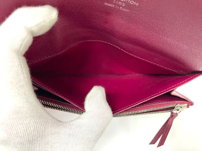 Louis Vuitton Epi Portefeuille Emilie Zipper Long Wallet M60851 Bordeaux Made
