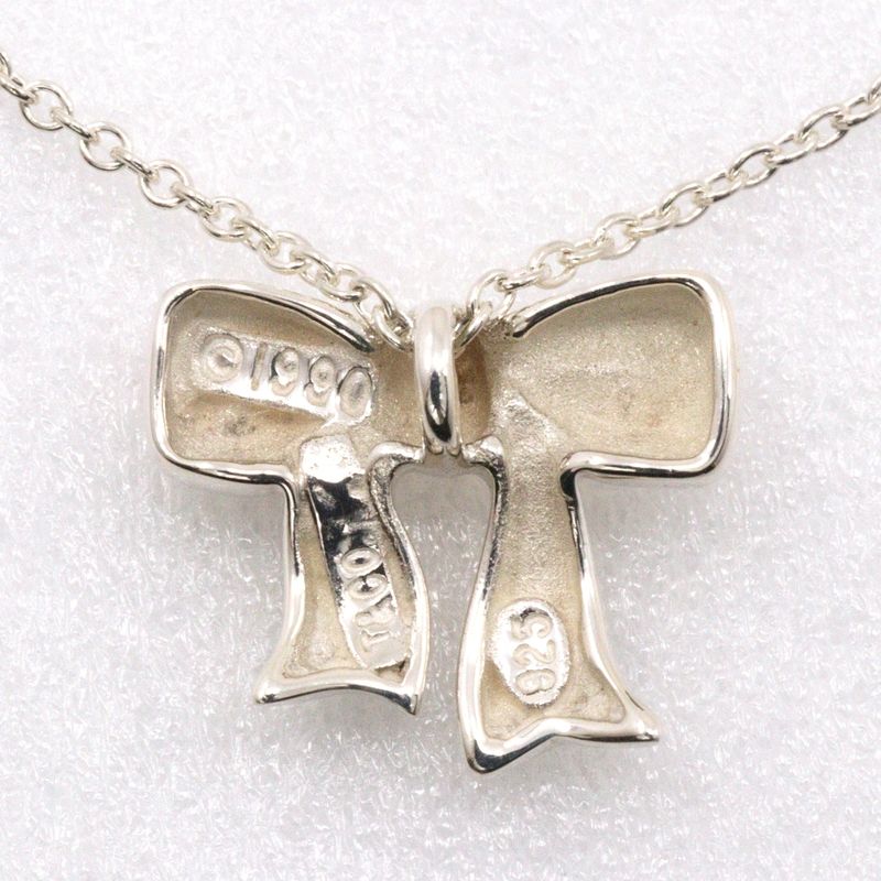 Tiffany & Co Ribbon Silver 925 Ladies 2.3g Necklace