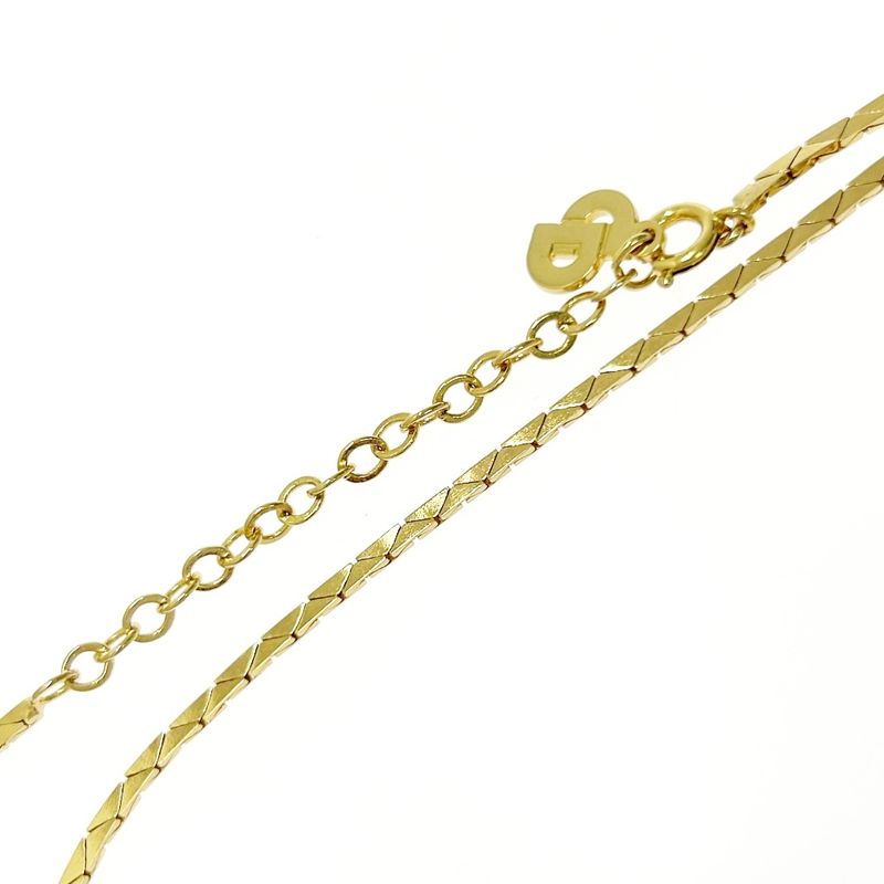 Christian Dior GP Rhinestone Pearl Necklace Gold 473476 Necklace