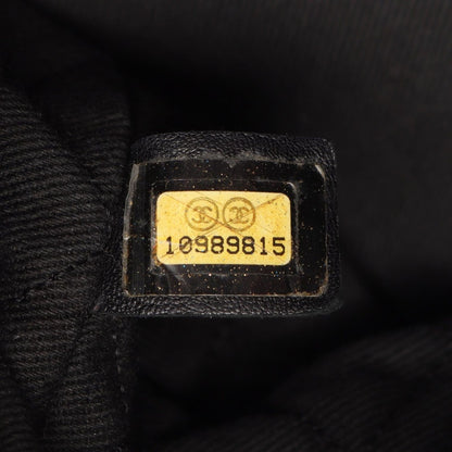 Chanel Tote Black Leather CC Logo Chain Hand B — view 10