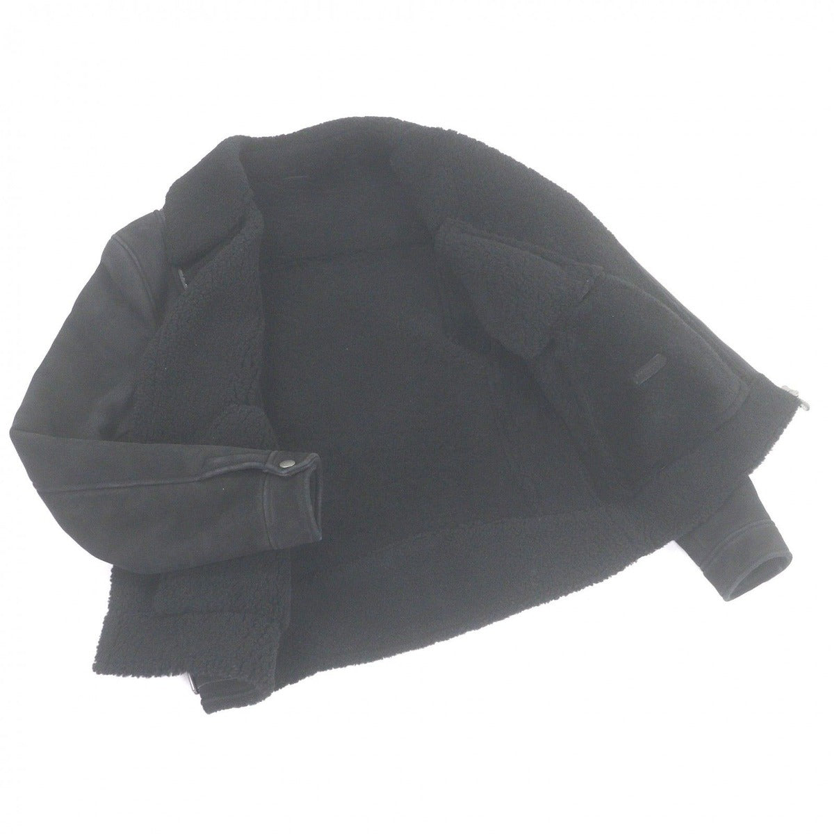 Bottega Veneta Sheepskin in Double Shearling Jacket Black 50 Hat — view 3