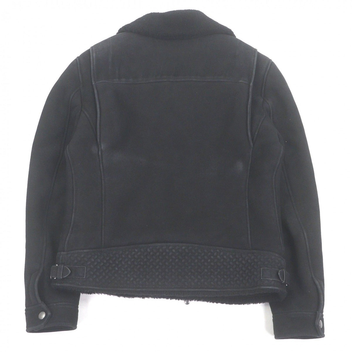 Bottega Veneta Sheepskin in Double Shearling Jacket Black 50 Hat — view 4