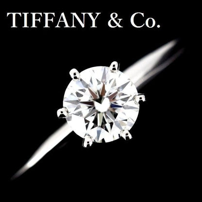 Tiffany & Co Solitaire 053 CT Diamond Ring I-Vs1-3 ex Pt950