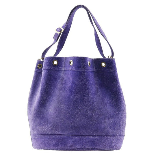 Hermes Market GM Suede Purple 0L Women's Shoulder Bag