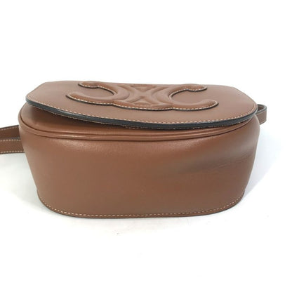 Celine Shoulder Bag Folco Cuir Triomphe 198263du3 Leather Tan Brown
