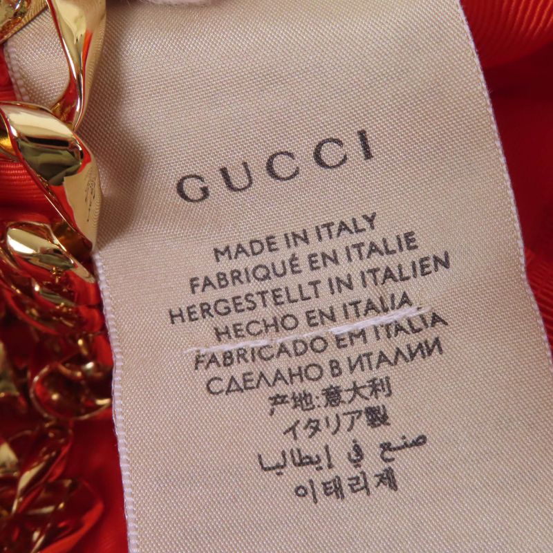 Gucci 729128 GG Motif Bucket Hat With Chain Orange M (57cm (22.44in)) Genuine