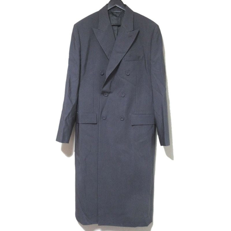Dior Homme Silk Blend Double Breasted Long Chester Coat 23AW