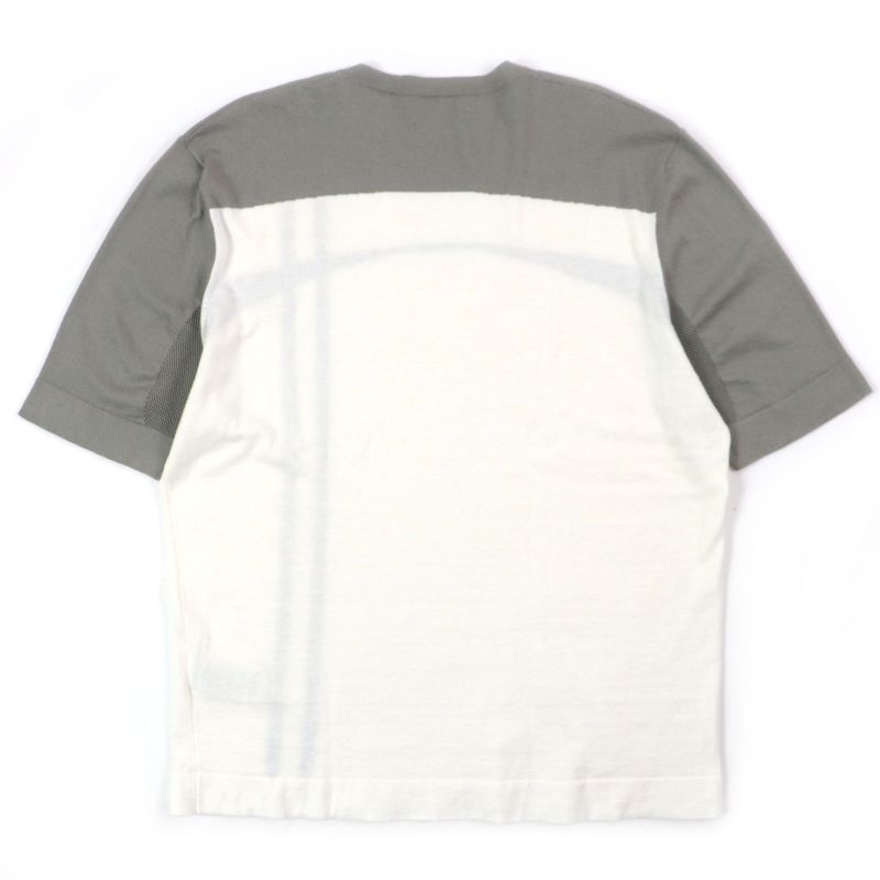 Hermes 23SS Cotton Cashmere H Motif Crew Neck Short Sleeves Short Sleeves Knit