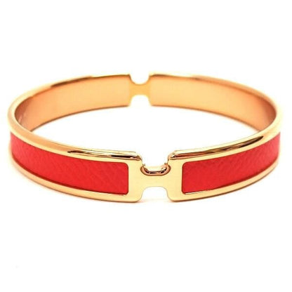 Hermes Bangle Olympe Epsom Pink Gold Plated Rose Texas X — view 2