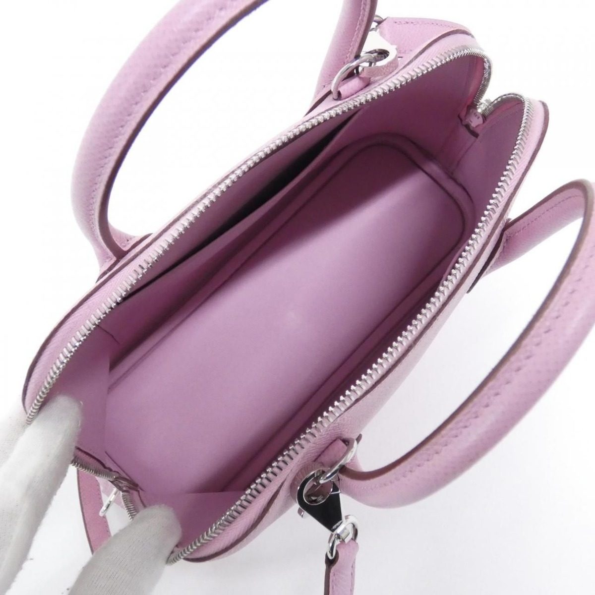 Hermes Bolide Bag Handbag Silver — view 7