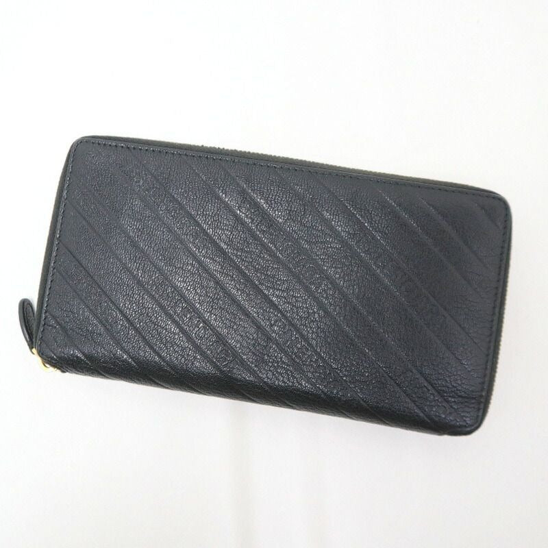 Balenciaga Wallet Leather Black Gold