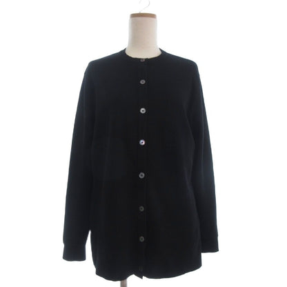 Hermes Martin Margiela Era Knit Cardigan Crew Neck Long Sleeve Wool Black