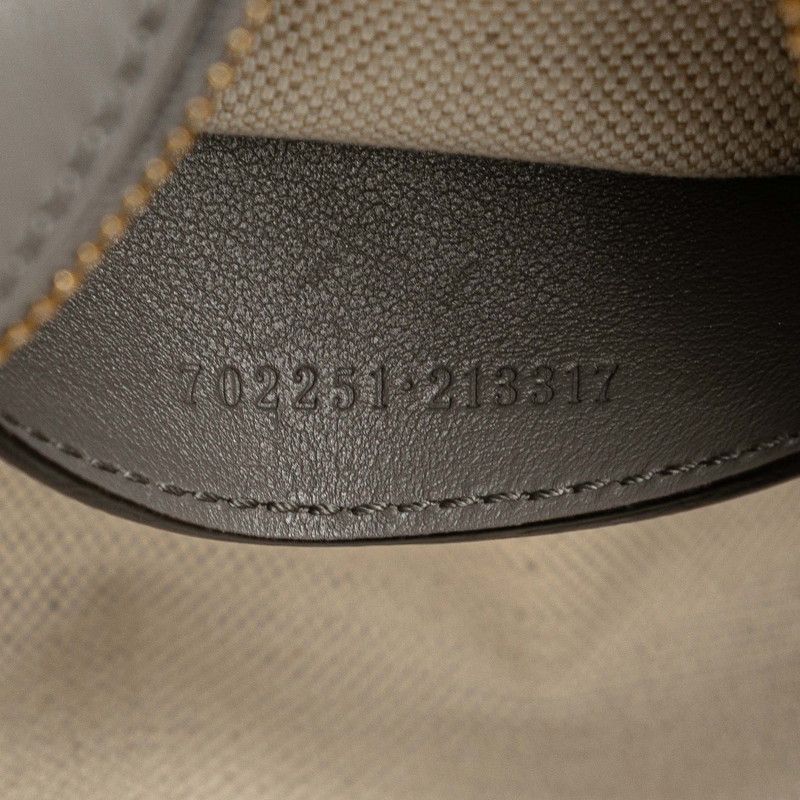 Gucci Ggmatelasse Quilted Mini Boston Bag Shoulder Bag 2WAY 702251 Gray Leather