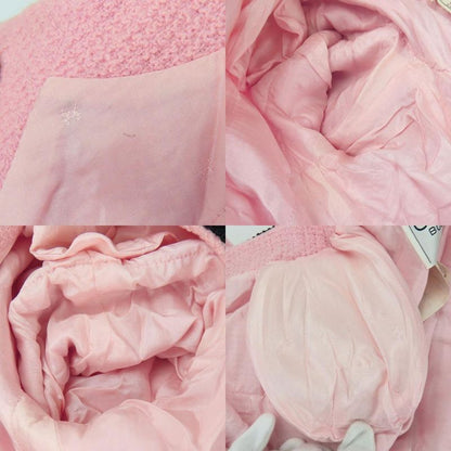 Chanel Setup 36 Wool Silk Pink Black Bicolor Coco Button Apparel Women Ladies