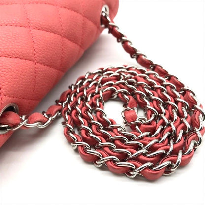 Chanel CC Logo Turnlock Soft Caviar Mini Quilted Chain Shoulder Bag Pink