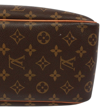 Louis Vuitton Deauville Bowling Vanity Monogram Leather Brown Handbag Gold — view 14