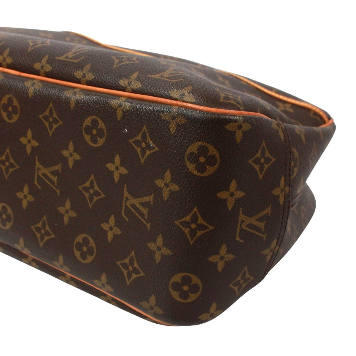 Louis Vuitton Deauville Bowling Vanity Monogram Leather Brown Handbag Gold — view 5