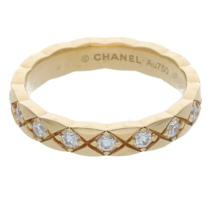 Chanel Coco Crush Mini 18K Yellow Gold Diamond Ring Men's 46 5.5