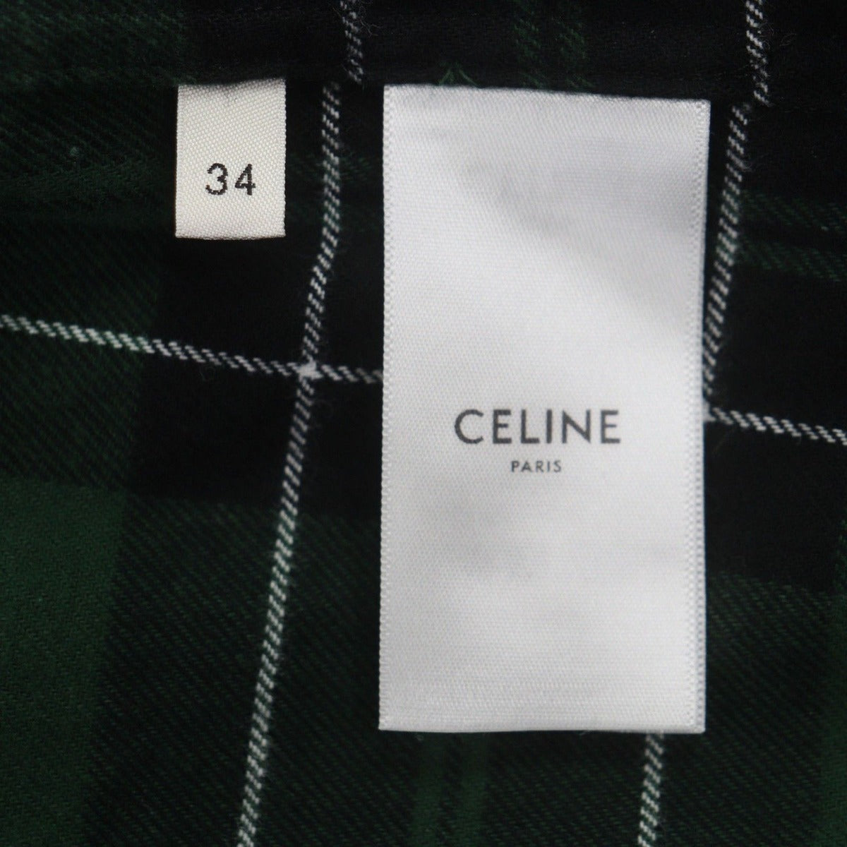 Celine 100% Cotton Hedi Slimane Era Flannel Plaid Pattern Oversize — view 6