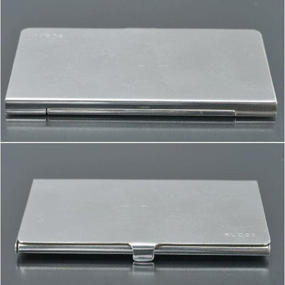 Gucci Vintage Business Card Case Silver With Box — view 5