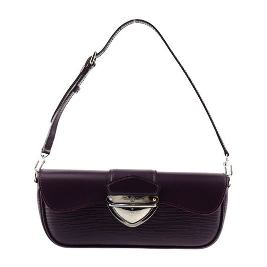 Louis Vuitton Pochette Montaigne Shoulder Bag M5929K Leather Cassis Silver