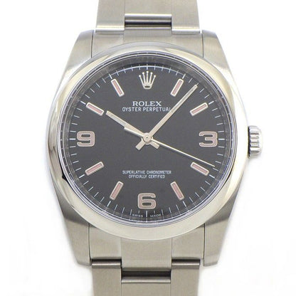 Rolex Watch Oyster Perpetual Black Dial Roulett SS Automatic Winding
