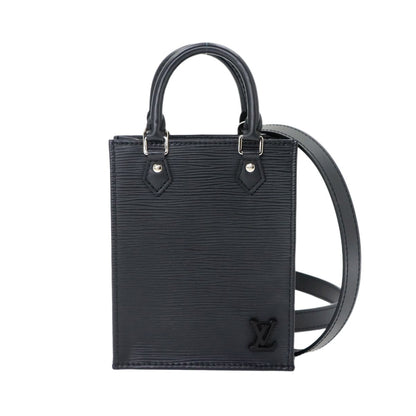 Louis Vuitton Epi Sac Plat 2-Way Bag Leather Noir