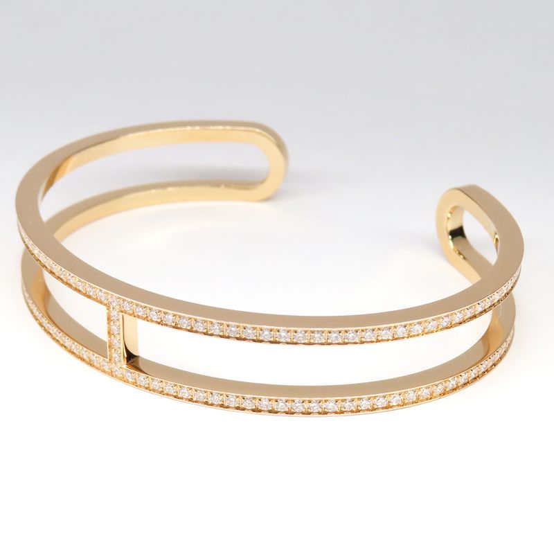 Hermes Bracelet Eva-chaine D'ancre SH Diamond Au750 PG Pink Gold