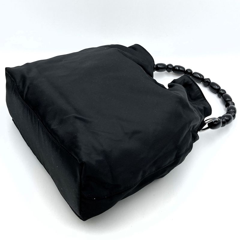 DIOR Handbag Black Maris Pearl Handbag Nylon Women