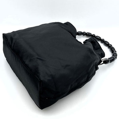 DIOR Handbag Black Maris Pearl Handbag Nylon Women