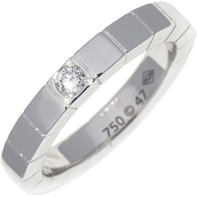 Cartier Ring 18K White Gold Diamond 1P (004ct) Lanier Ring B40587