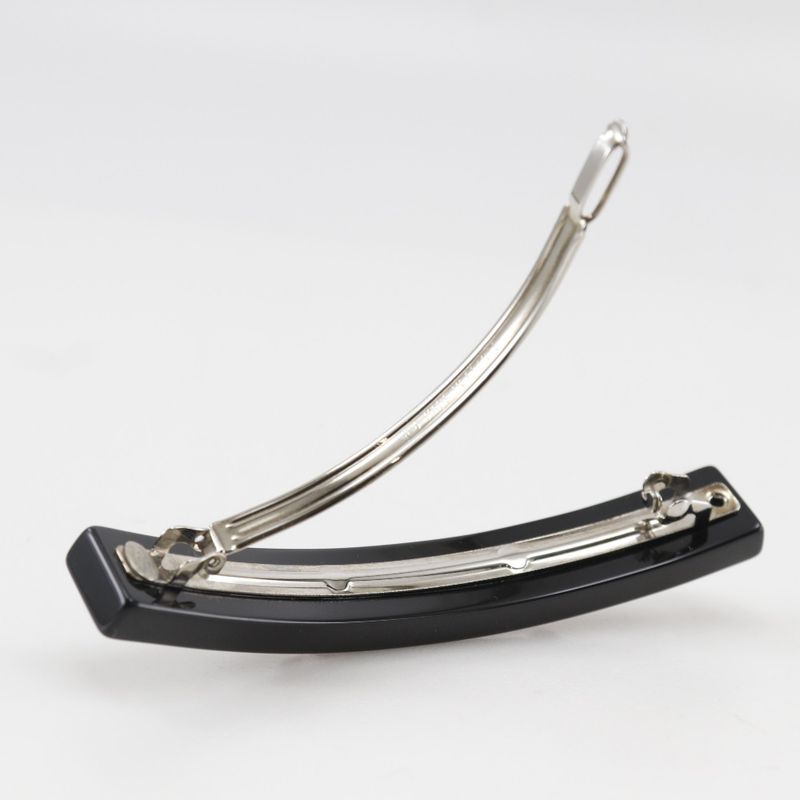 Chanel Coco Mark Heart Plastic X Rhinestone Black 04A Ladies Barrette