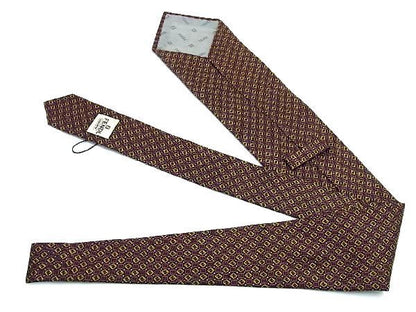 Fendi Zucca 100% Silk Tie Business Men's Dark Navy And Multicolored Bd8277