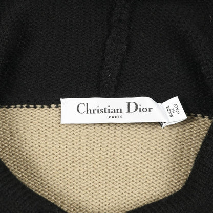 Dior Hoodie Knit Cashmere Beige Black — view 3