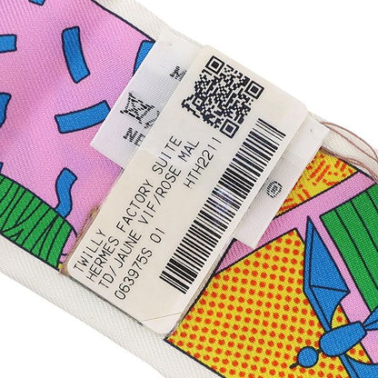 Hermes Scarf Twilly Silk Jeanne Vif X Rose Malabar X Veil Never Used [factory