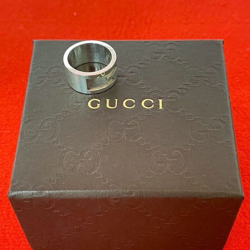 Gucci Square G Ring Silver 925 No 14 Accessory 102