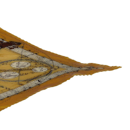 Hermes Scarf Pleated Silk la Musique Des Spheres Music Played by Yellow — view 5
