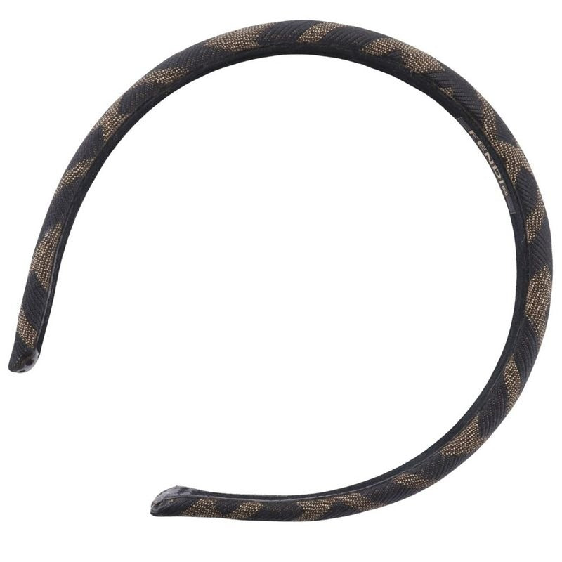 Fendi Headband Zucca Nylon Canvas Brown