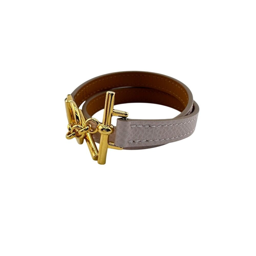 Hermes Croisier Double Tour Bracelet Pink