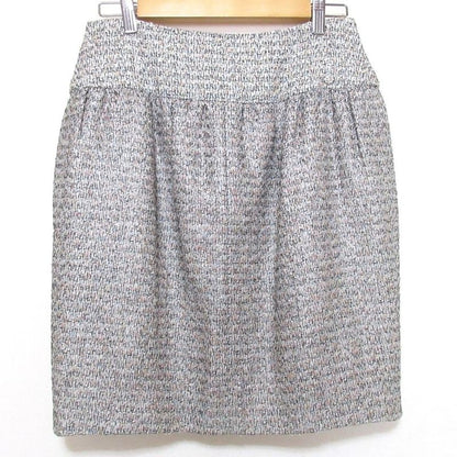 Chanel Coco Mark Tweed Miniskirt Size 38 Multicolor