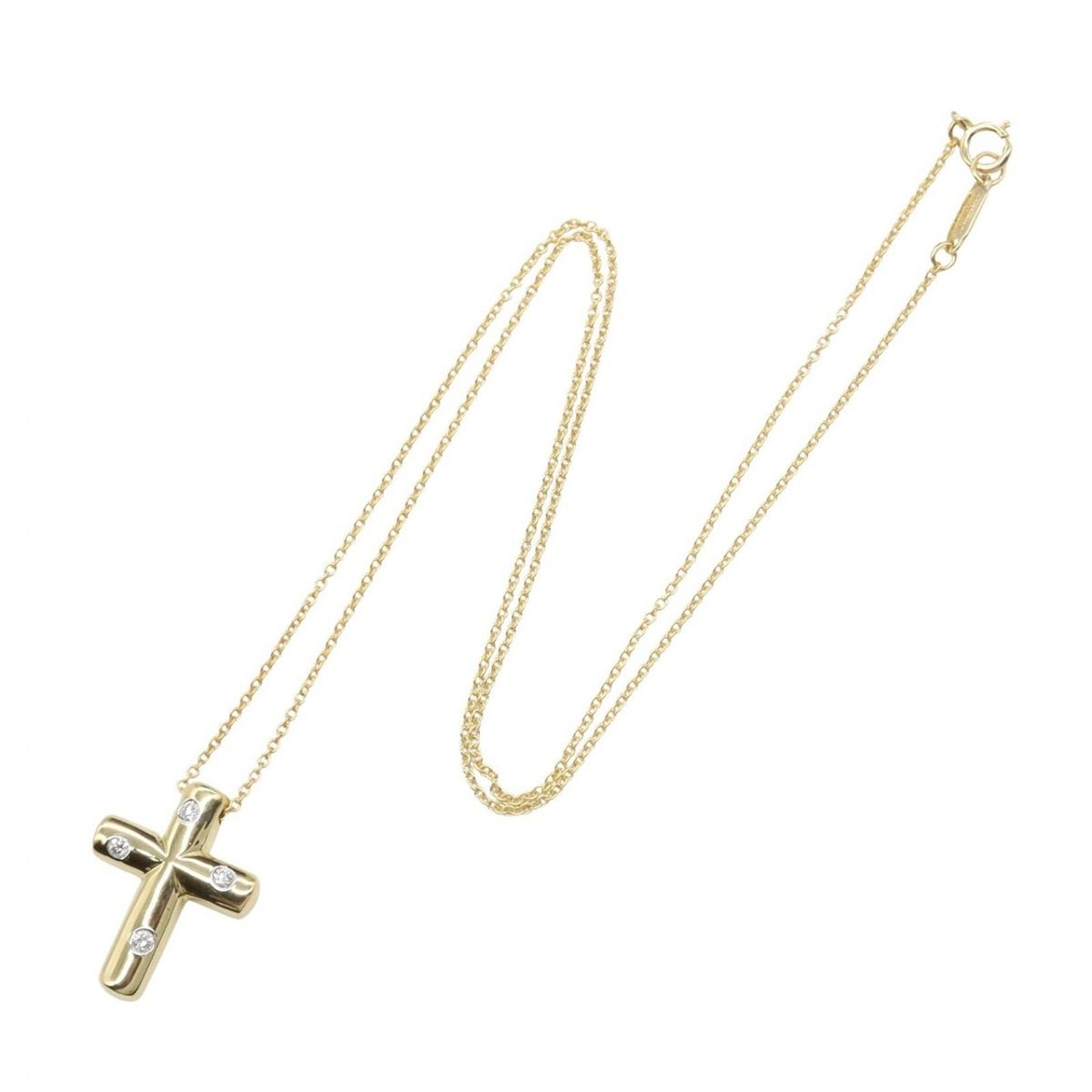 Tiffany & Co Necklace Dots Cross 18k Diamond — view 2