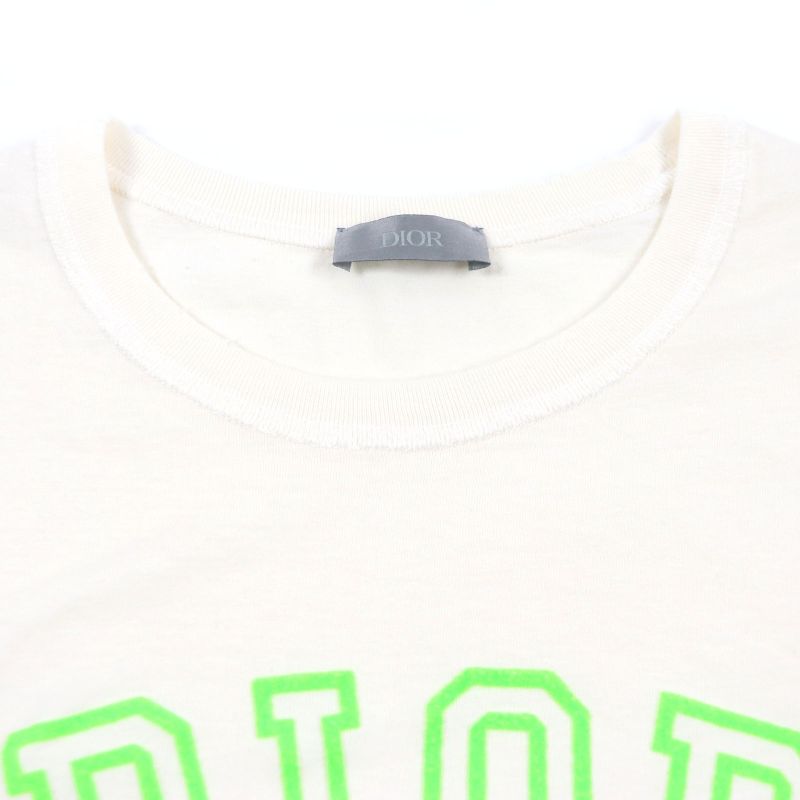  DIOR Homme 24SS 483j635a0817 Bobby Cotton Nylon Logo Damaged Relaxed Fit Crew