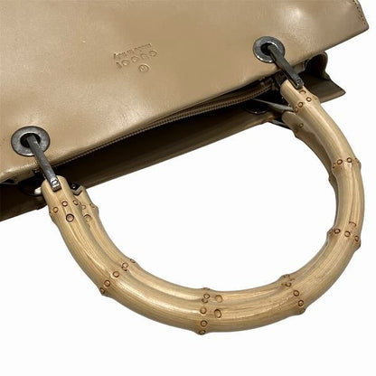 Gucci Bamboo 1016 Beige Bag Tote Handbag Women