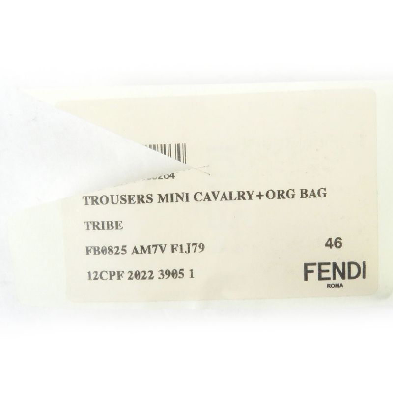 Fendi 2022 Fb0825 FF Logo Hardware Easy Pants Tapered Pants Navy 46 Made In