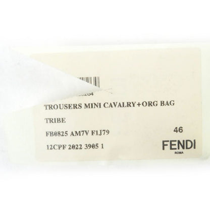 Fendi 2022 Fb0825 FF Logo Hardware Easy Pants Tapered Pants Navy 46 Made In